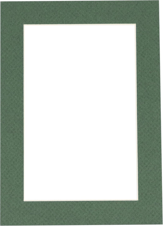 11x14 Mat for 8.5x11 Photo - Precut Hunter Green Picture Matboard for Frames Measuring 11 x 14 Inches - Bevel Cut to Display Art 8.5 x 11 Inches - Acid Free ONE MAT with Backing Board & Clear Bag