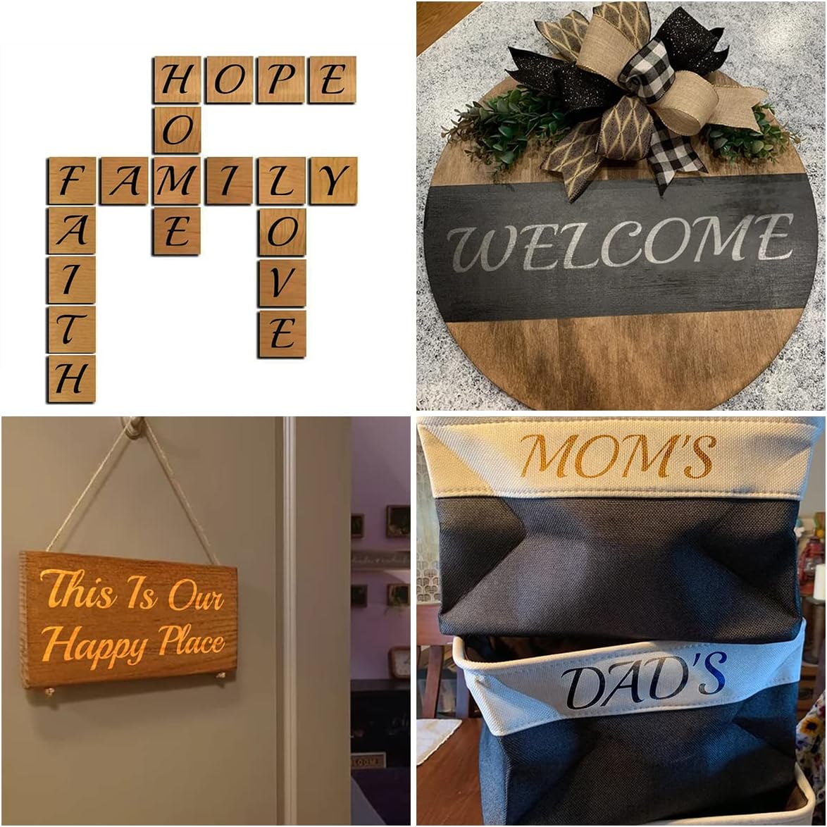 1.5 Inch Alphabet Letter Stencils for Painting - 70 Pack Letter and Number Stencil Templates with Signs for Painting on Wood, Reusable Cursive Letters Stencils for Chalkboard Wood Signs & Wall Art