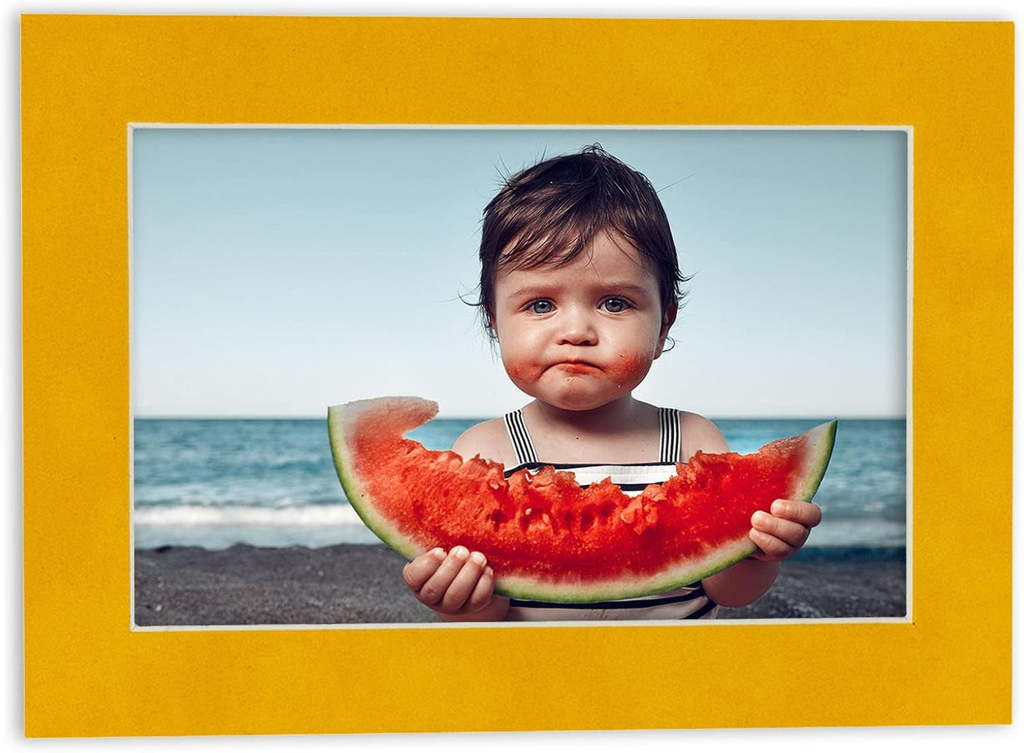 11x14 Mat Bevel Cut for 8.5x11 Photos - Acid Free Bright Yellow Precut Matboard - For Pictures, Photos, Framing - 4-ply Thickness