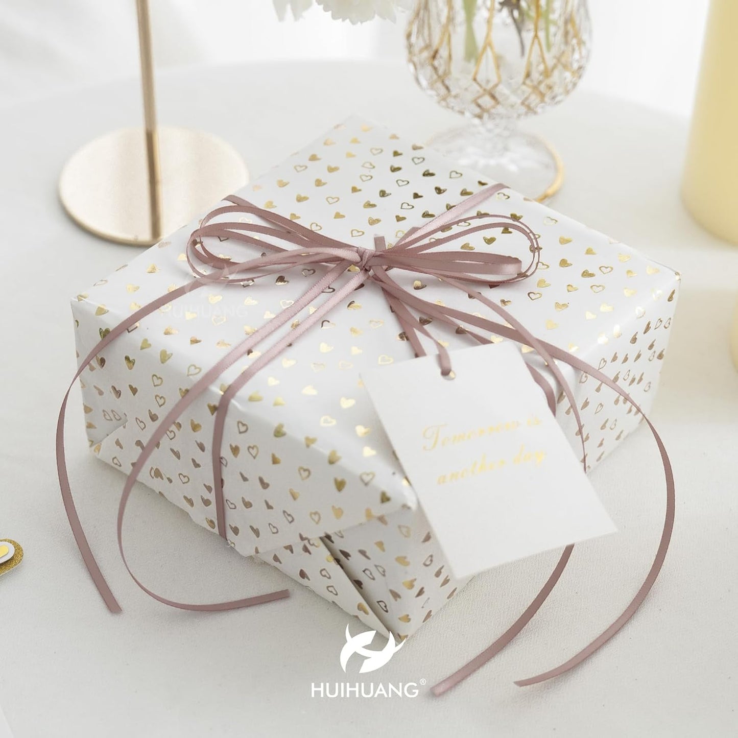 HUIHUANG Solid Color Satin Ribbon 1/8 inch x 100 Yards Roll Ribbon Double Faced for Crafts Gift Wrapping DIY Bows Wedding Invitation Card (Vanilla)