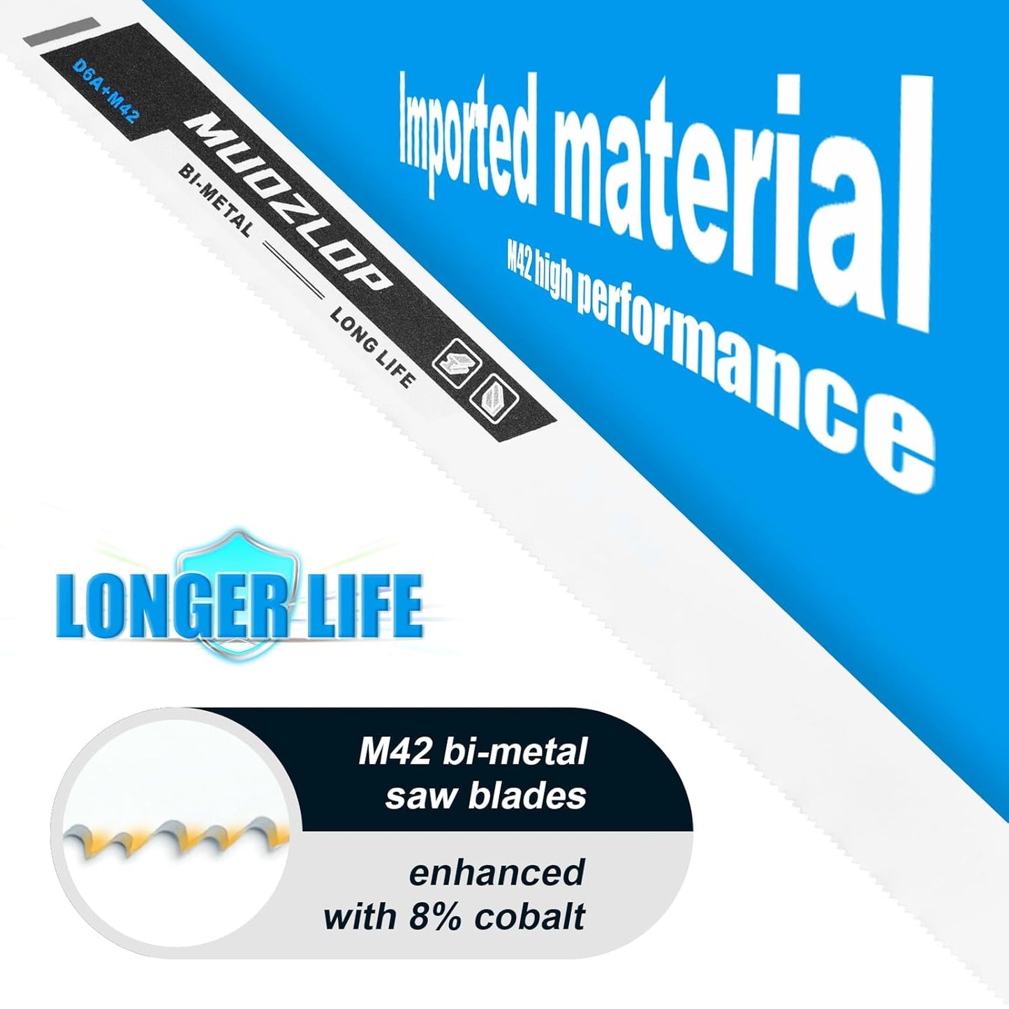 10 Pack 6inch Reciprocating Saw Blades Set,18 TPI High Carbon Saw Blades, Metal Saw Blades with Organizer Case (10, 18TPI/150mm)