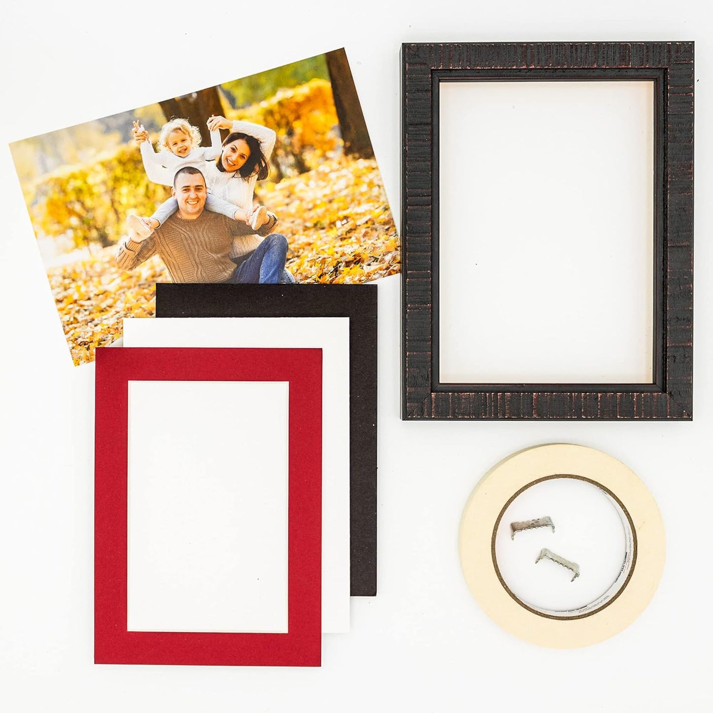 11x14 Mat for 8.5x11 Photo - Precut Deep Red Picture Matboard for Frames 11 x 14 Inches - Bevel Cut Matte to Display Art 8.5 x 11 Inches - Acid Free Pack of 100 MATS with Backing Boards & Clear Bags