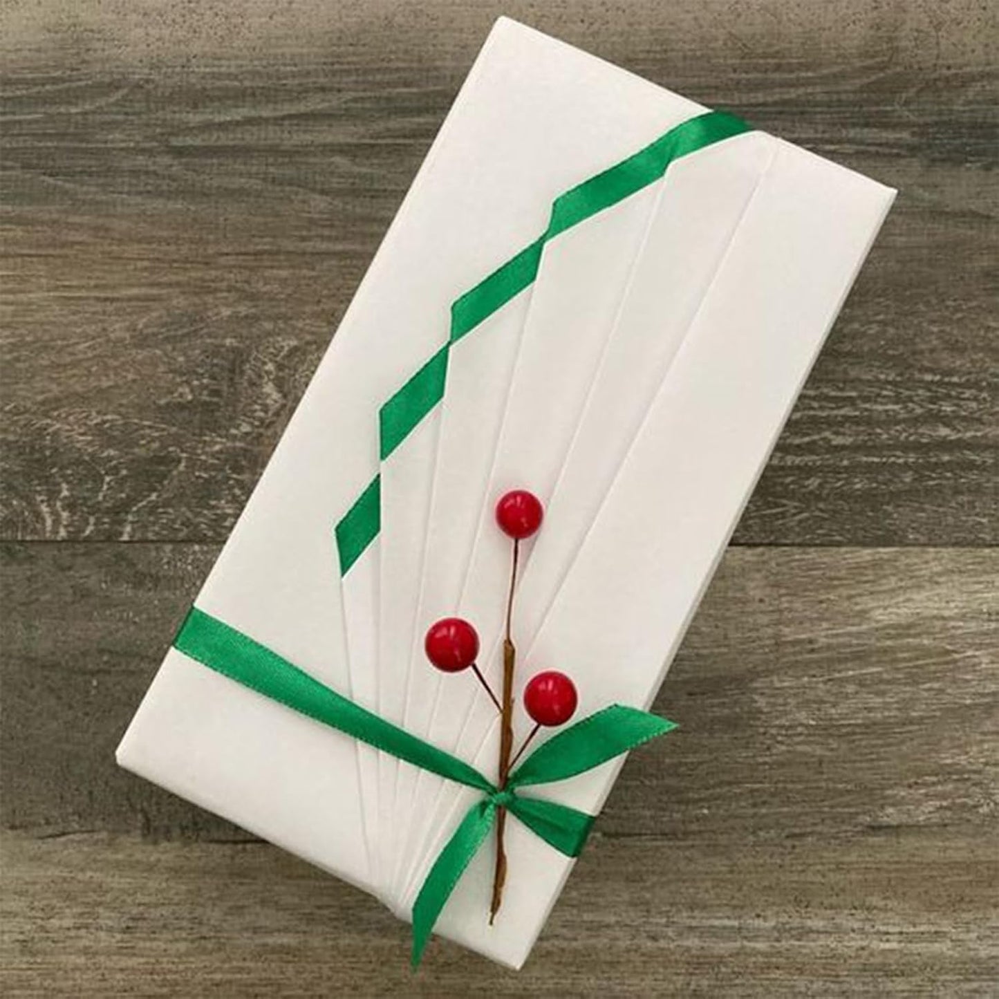 1/8" X 100 Yards Forest Green Satin Thin Ribbon Solid Color Double Faced Ribbons Perfect for Crafts Wedding Decor Bow Making Arts Sewing and More