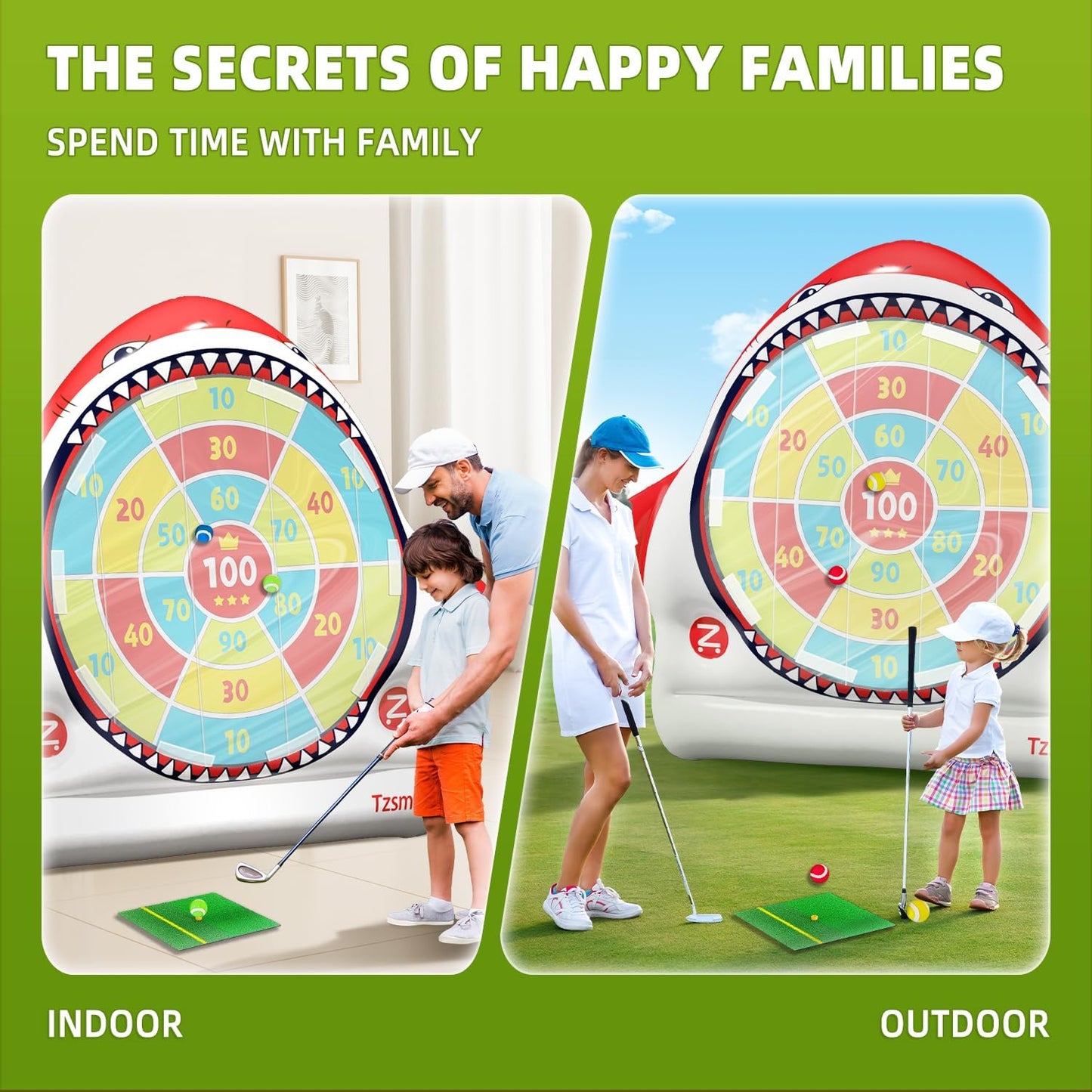 Inflatable Golf Game Set, Outdoor & Beach Golf, Party Darts and Indoor Darts for Backyard, Camping & Outdoor Parties – Ultimate Sports & Recreation Gear for Family