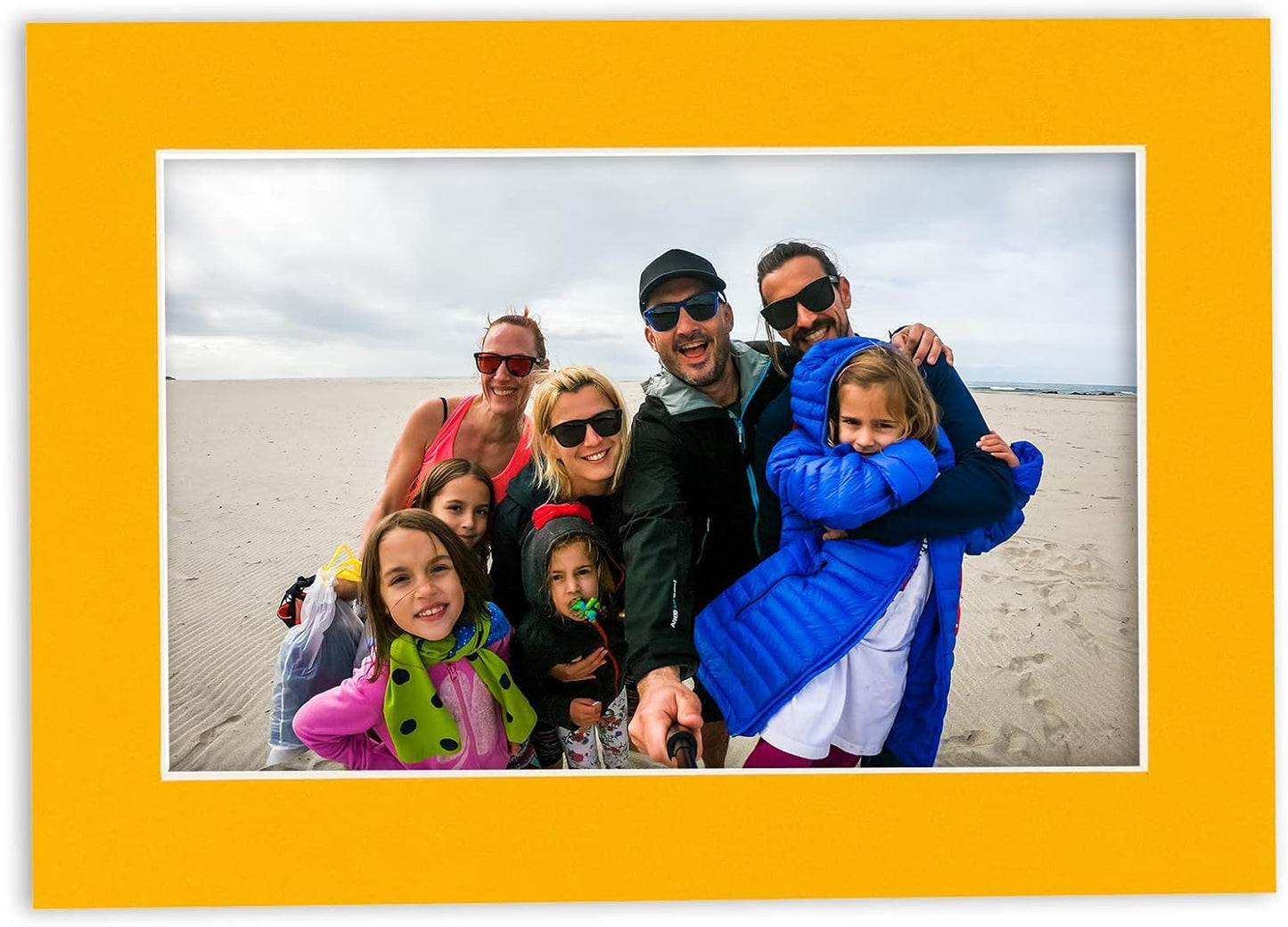 11x14 Mat Bevel Cut for 8.5x11 Photos - Acid Free Golden Orange Precut Matboard - For Pictures, Photos, Framing - 4-ply Thickness