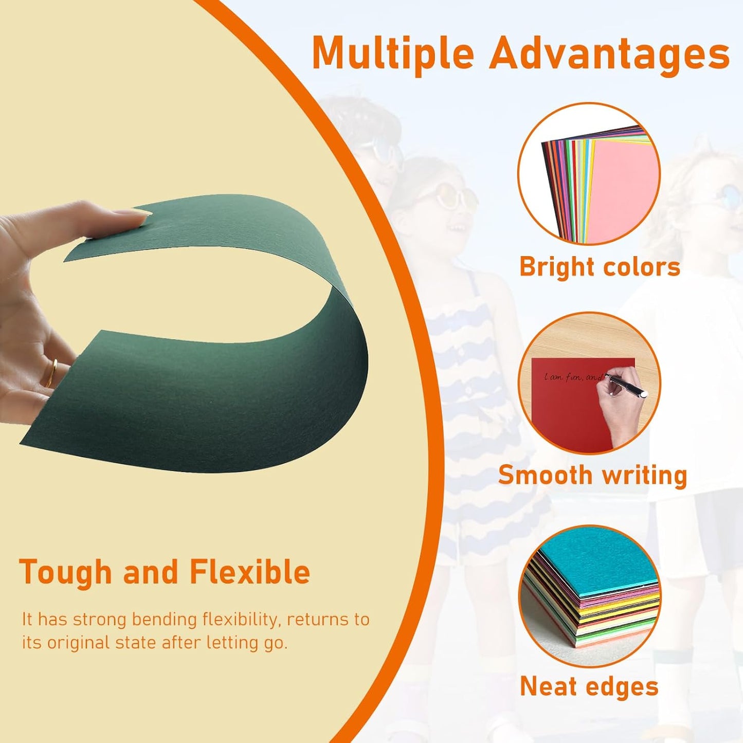 100 Sheets Colored Cardstock 8.5 x 11 Craft Paper, 20 Assorted Colors 75lb Heavyweight Invitation Paper Card Stock for DIY Cards Making, Wedding, School Scrapbooking, Memus, Party Decorations