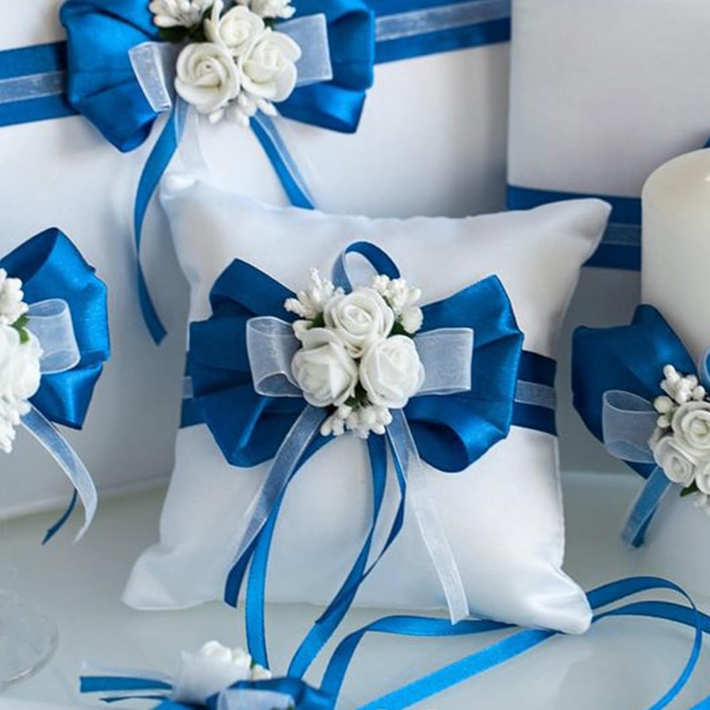 1/4" X 100 Yards Royal Blue Satin Thin Ribbon Solid Color Double Faced Ribbons Perfect for Crafts Wedding Decor Bow Making Arts Sewing and More