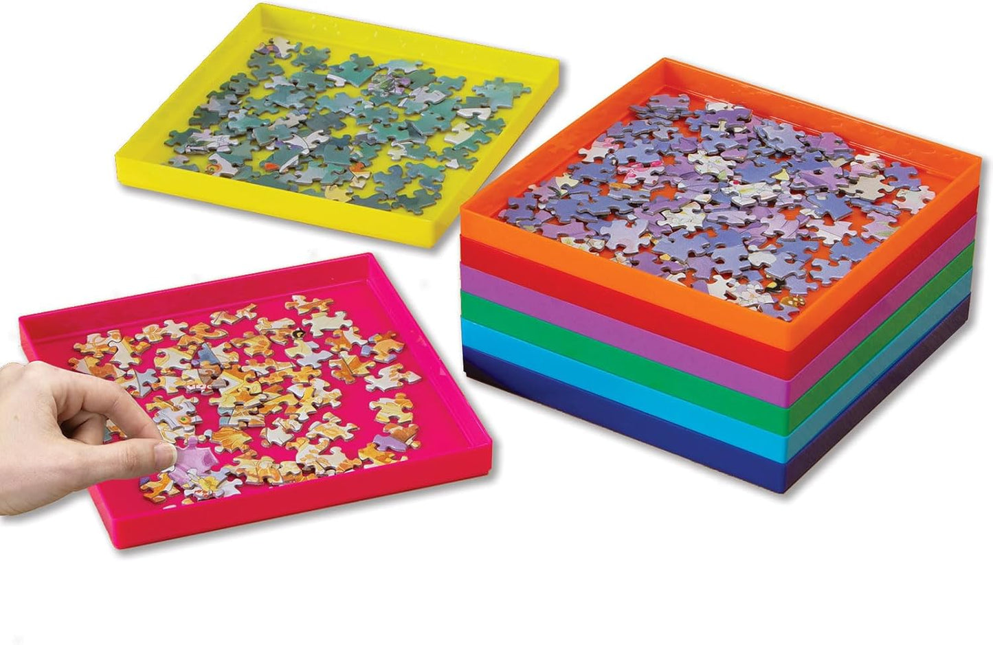 Bits and Pieces - Jumbo Puzzle Stack-Em Sorting Trays - Puzzle Gift
