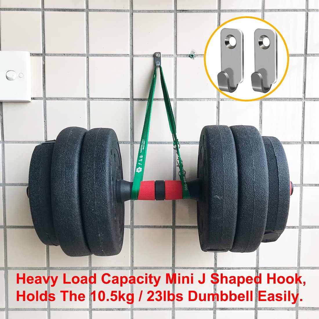 10pcs Heavy Duty Hanger 304 Stainless Steel Wall Mounted Mini J Hook for Mirror Picture Frames Hanging Wire/D Rings/Keyhole Hangers