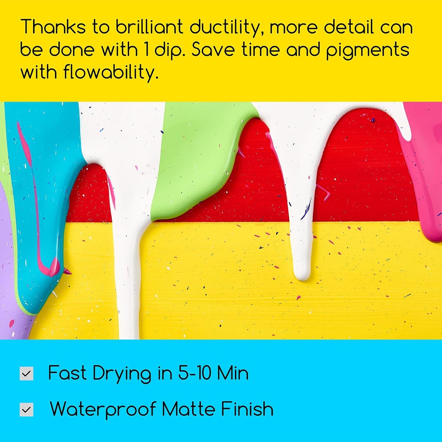 MEEDEN Orange Red Acrylic Paint: Matte Finish 250ml/8.45oz Soft Body Bulk Acrylic Colors in Ergonomic Bottle - Fluid Flow Art Paints for Artists Canvas Painting