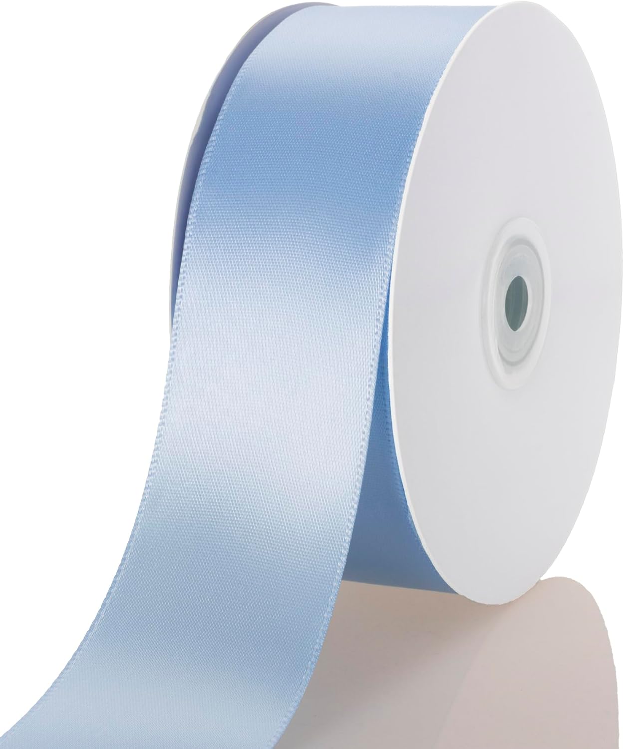 1-1/2 Inch Baby Blue Ribbon, 50 Yards Craft Polyester Satin Ribbon Perfect for Gift Wrapping, Handmade Roses, Wedding Party Decorations and DIY Crafts