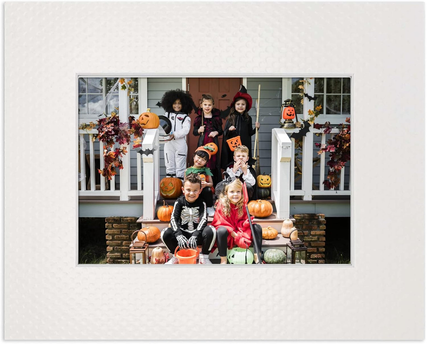 11x14 Mat Bevel Cut for 8.5x11 Photos - Acid Free Golf Ball Texture Precut Matboard - For Pictures, Photos, Framing - 4-ply Thickness