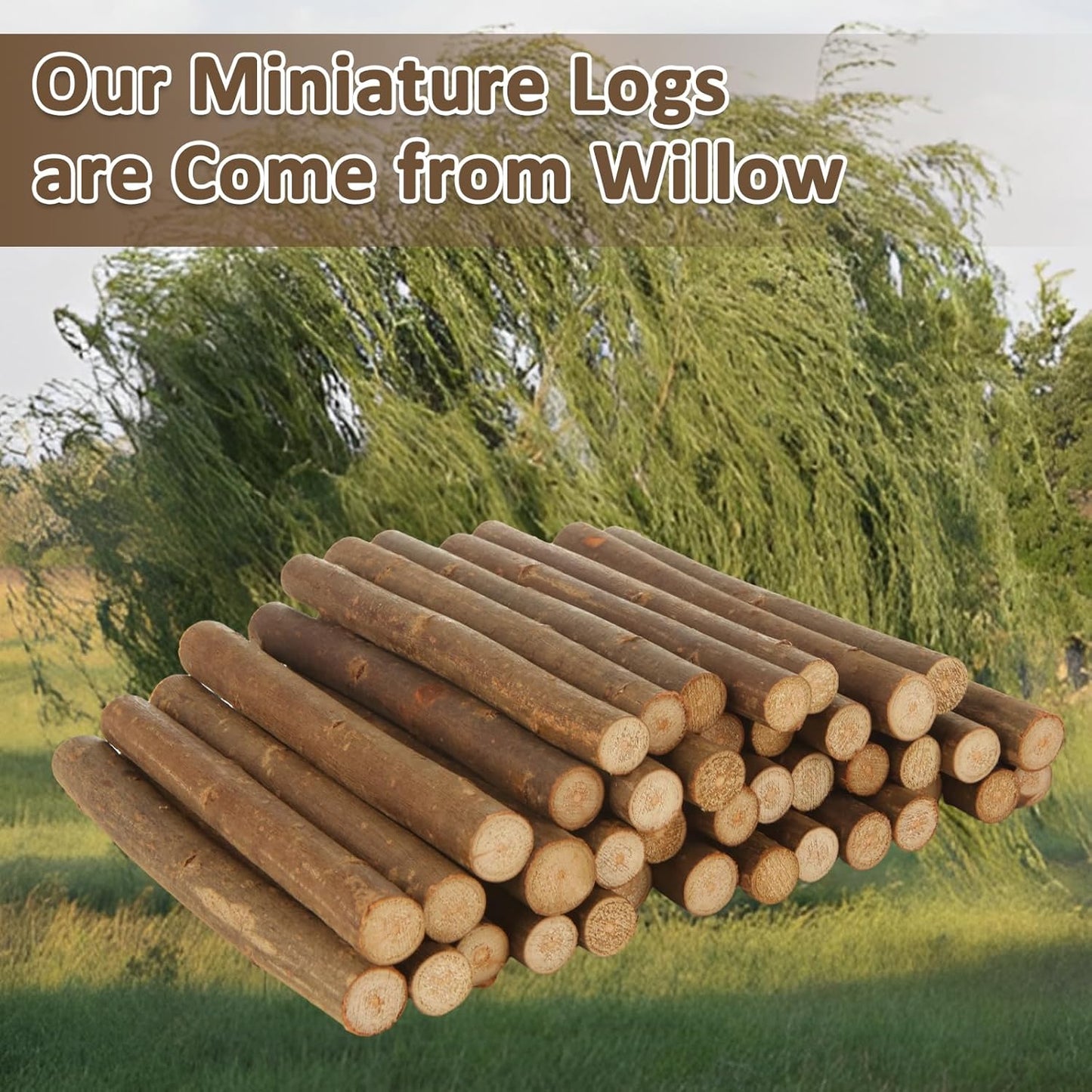 100 Pack 6 inch Wood Sticks - Wooden Sticks for Crafts - 0.4-0.6 Inch in Diameter Natural Twigs Sticks for DIY Rustic Home Decor School Projects