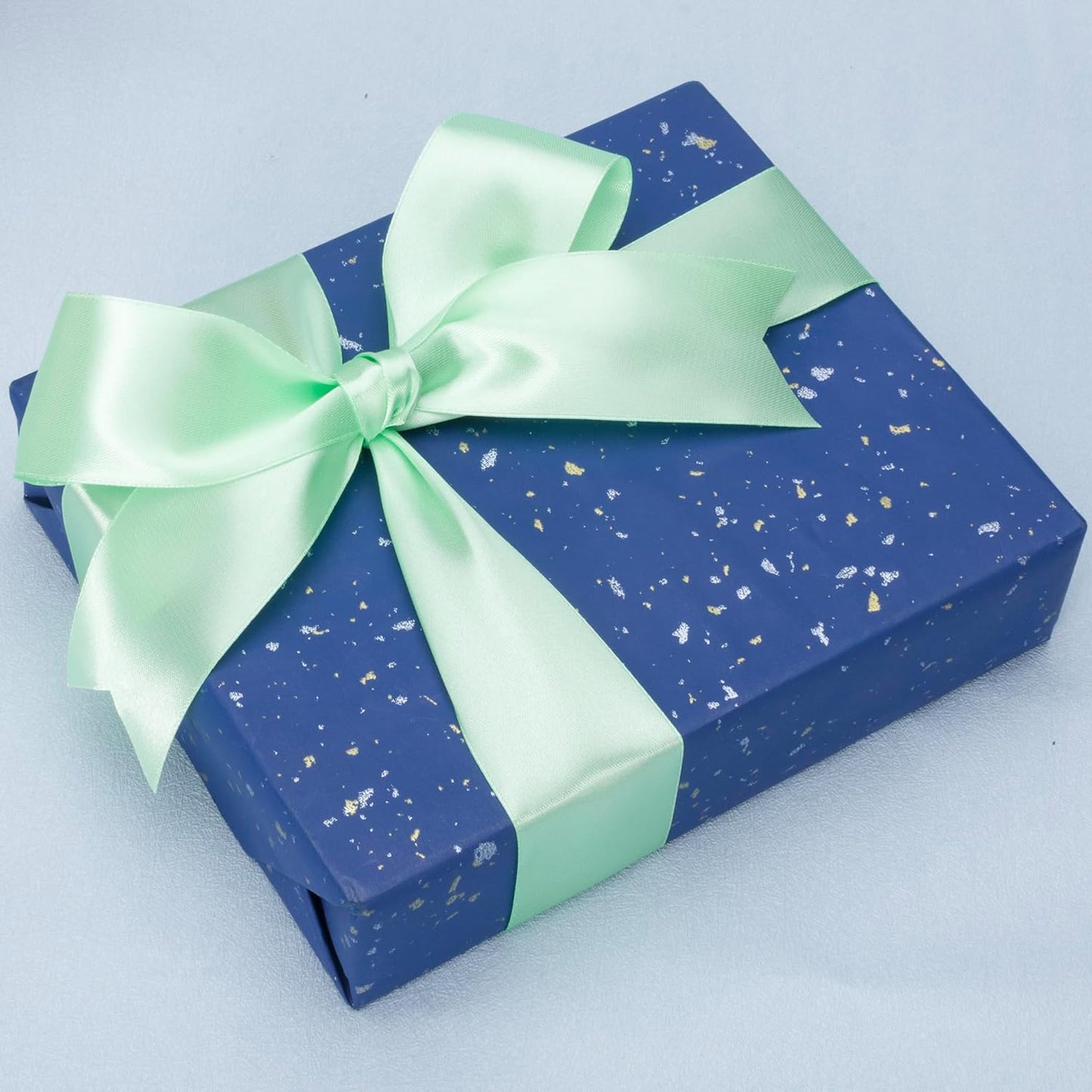 1 1/2 Inch Mint Green Solid Satin Ribbon, 50 Yards Craft Fabric Ribbon for Gift Wrapping Floral Bouquets Wedding Party Decoration