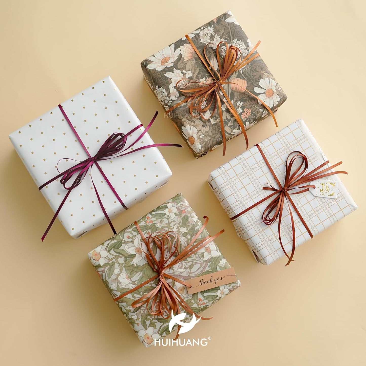 HUIHUANG Solid Color Satin Ribbon 1/8 inch x 100 Yards Double Faced Thin Ribbon Roll for Crafts Gift Wrapping DIY Bows Bouquet Decoration (Burgundy)