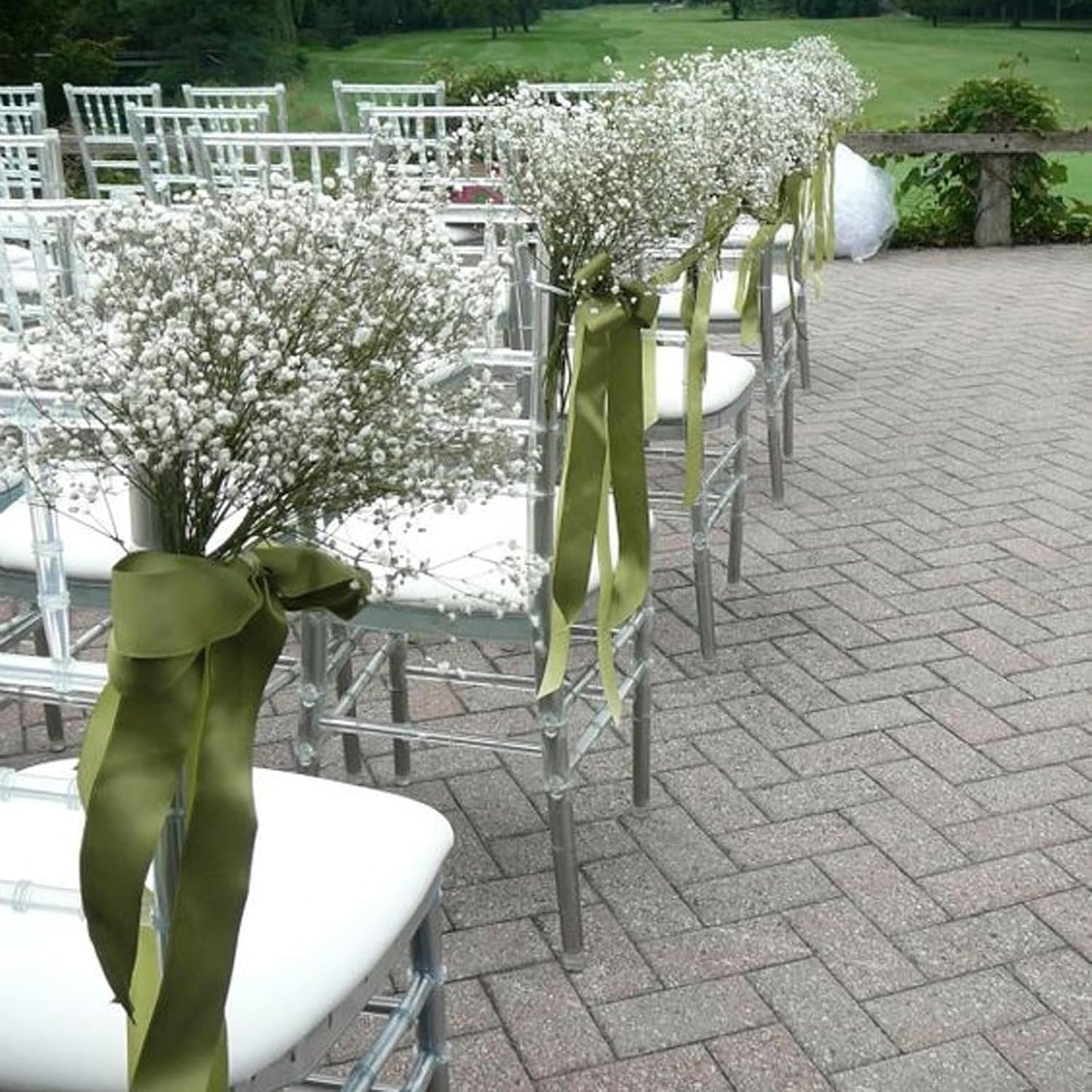 1/8" X 100 Yards Spring Moss Satin Thin Ribbon Solid Color Double Faced Ribbons Perfect for Crafts Wedding Decor Bow Making Arts Sewing and More