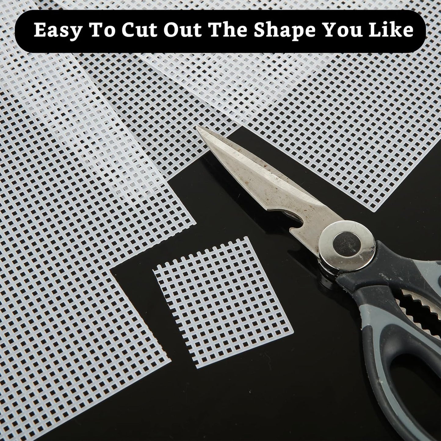 24PCS 7 Count Plastic Mesh Canvas Sheets, 7 CT Perforated Plastic Stitching Canvas Cross Stitch Mesh Canvas for Embroidery, Crafts DIY Crochet Projects, 13.2 X 10.2 Inch, White