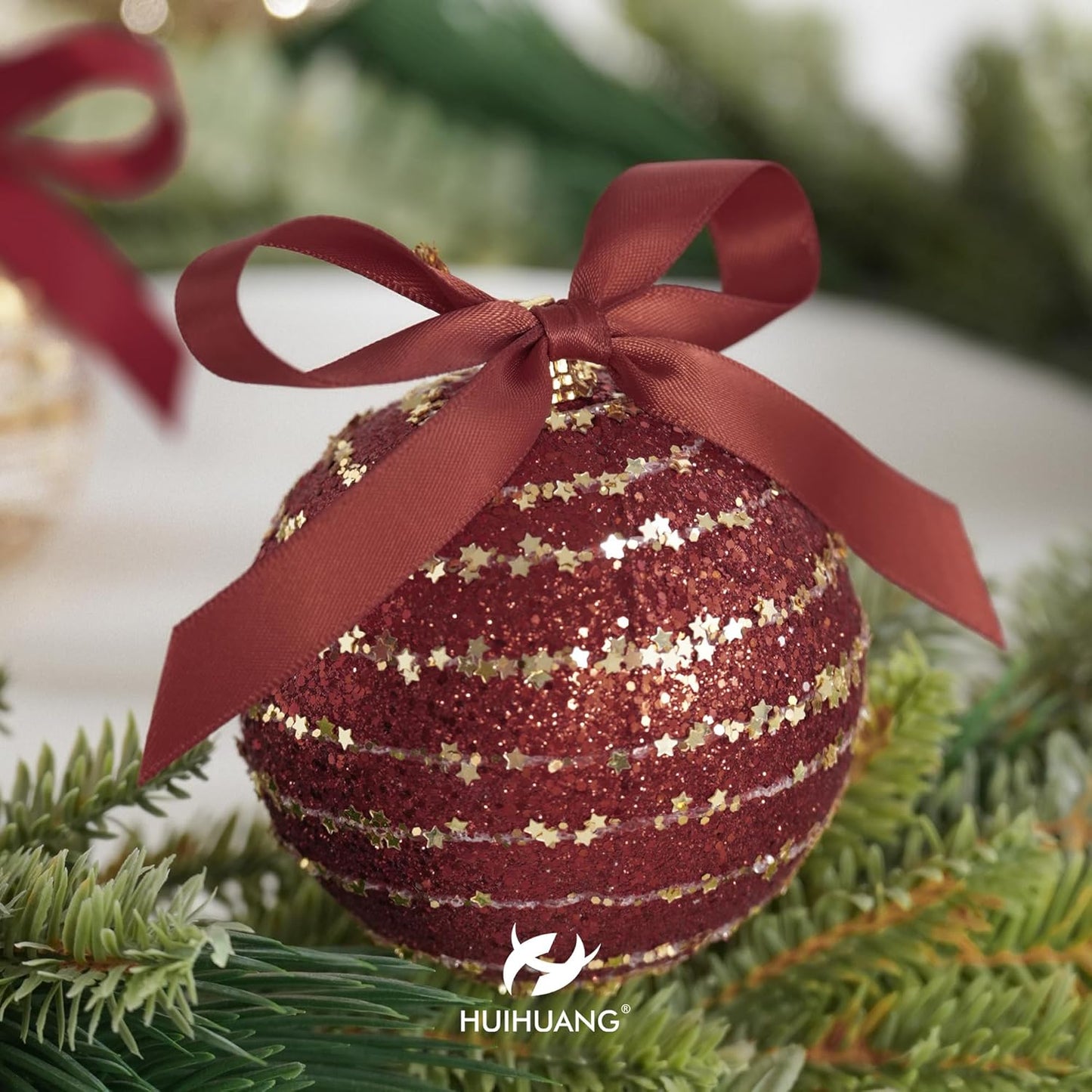 HUIHUANG Rust Satin Ribbon 1/2 inch X 50 Yards Continuous Rust Red Double-Faced Satin Ribbon for Gift Wrapping, Bows, DIY Crafts, Flower Bouquet, Wedding Bridal Shower Decor, Flower Crowns