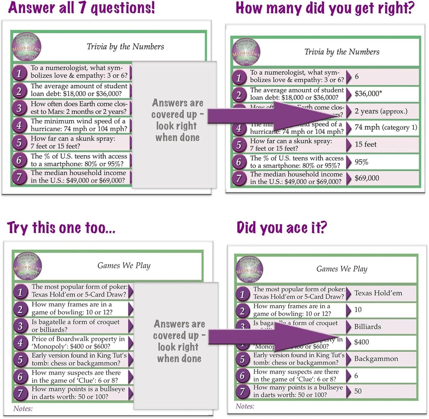 Matter of Fact — Fast-Paced, Rapid-Fire Trivia Challenge with Quirky Categories — Adult & Family Game Night Fun