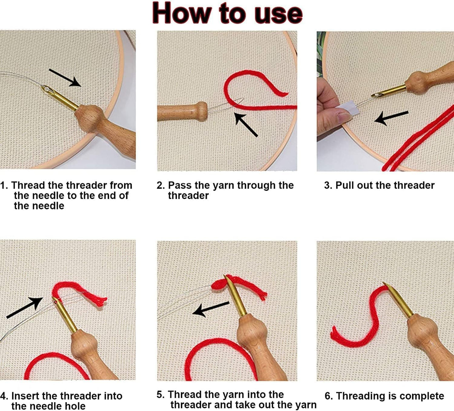 Punch Needle Kit with Storage Box, Punch Needle Tool Set for Adult Beginners, Perfect for DIY Craft,Decoration and Gifts