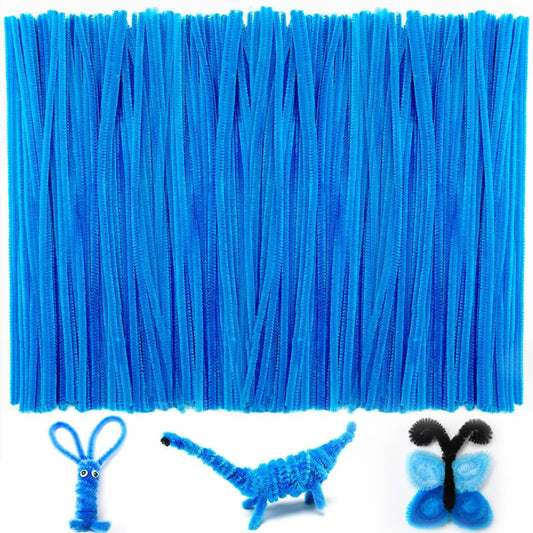 Iooleem 200pcs Dark Blue Pipe Cleaners, Chenille Stems, Pipe Cleaners for Crafts, Pipe Cleaner Crafts, Art and Craft Supplies.