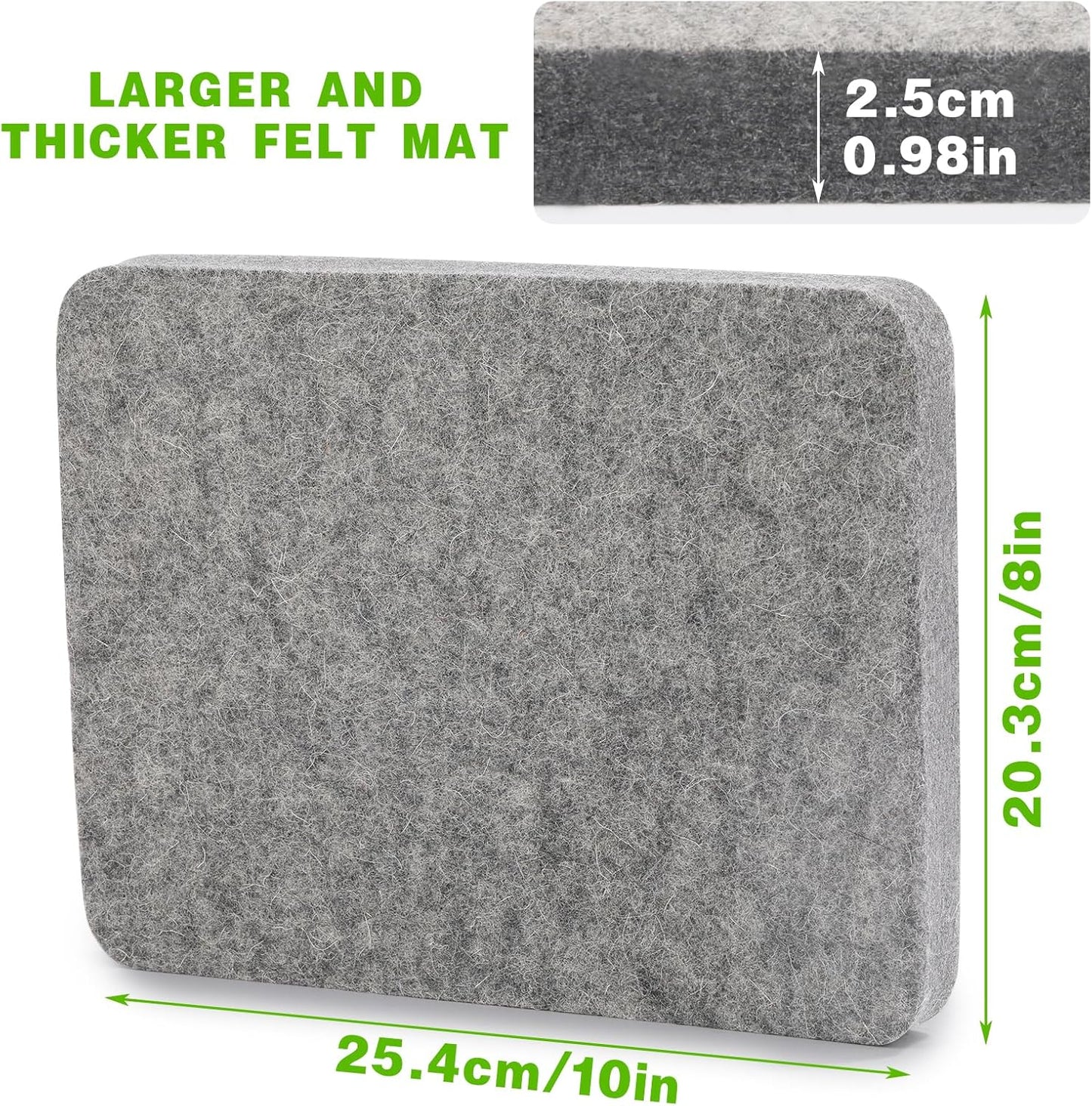 IMZAY Needles Felting Tools, 8"x10" Felting Pad, Large Needle Felting Mat, 90 Pcs Felting Needles, Felting Supplies with Wood Handles & Wool Needles for DIY Crafts