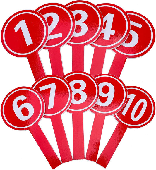 10pcs Auction Paddles 1-10 Score Paddles Voting Scoreboards Handheld Number Boards for Students Teachers Classroom Voting Games Party