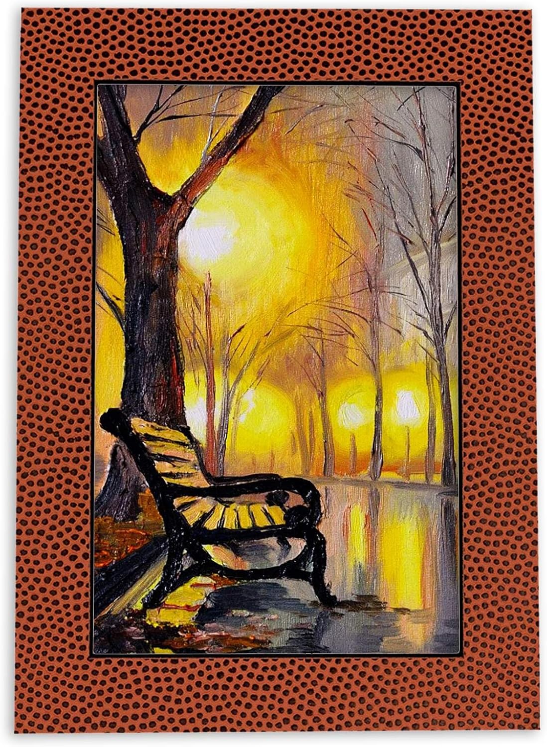 11x14 Mat Bevel Cut for 8.5x11 Photos - Acid Free Football Texture Precut Matboard With Backing Board and Crystal Clear, Self Seal Mat Bag - For Pictures, Framing - 4-ply Thickness