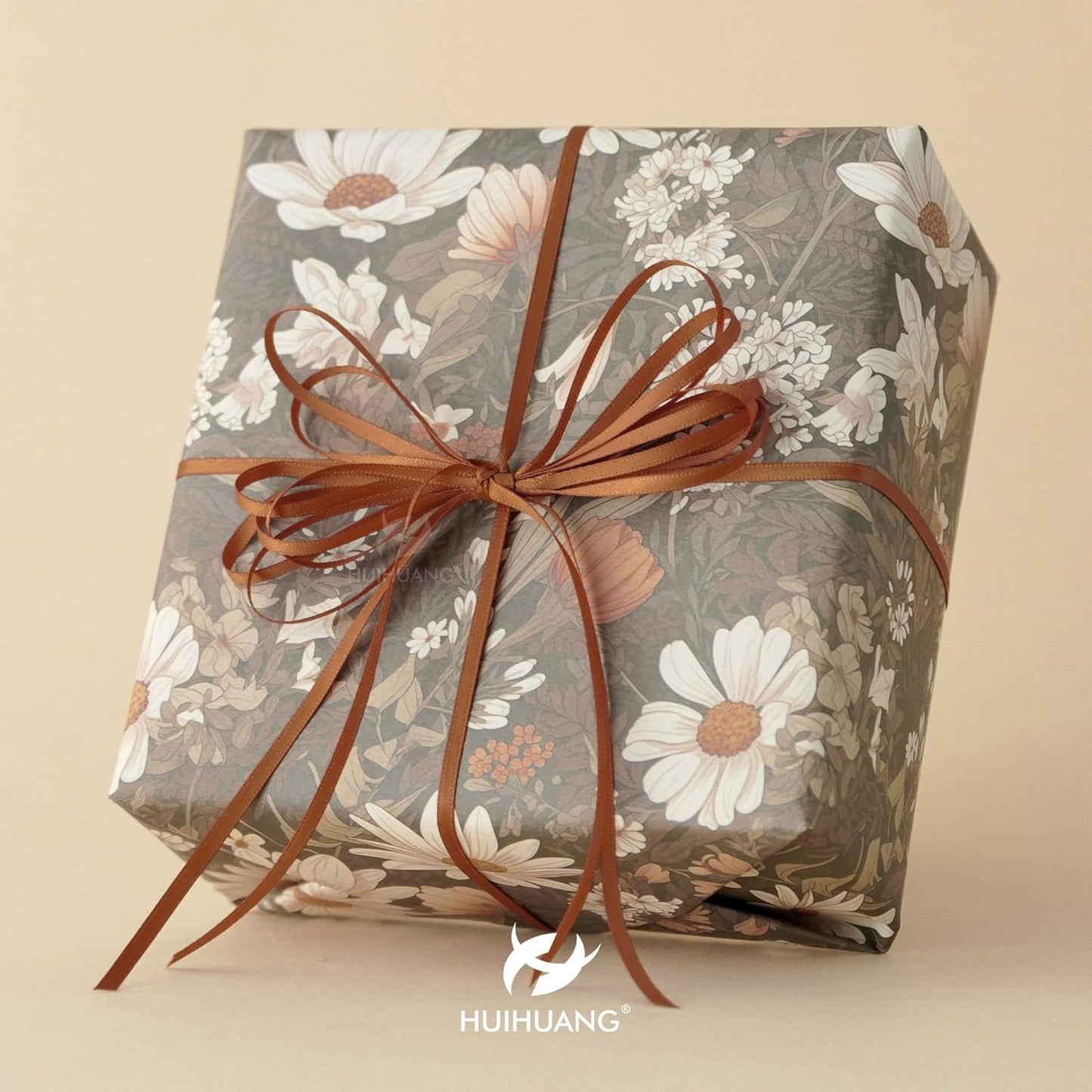 HUIHUANG 1/8" Terracotta Satin Ribbon Small Thin Ribbon for Crafts Gift Wrapping DIY Bows Decoration Sewing and Invitation Card Hanging Tags-100 Yards