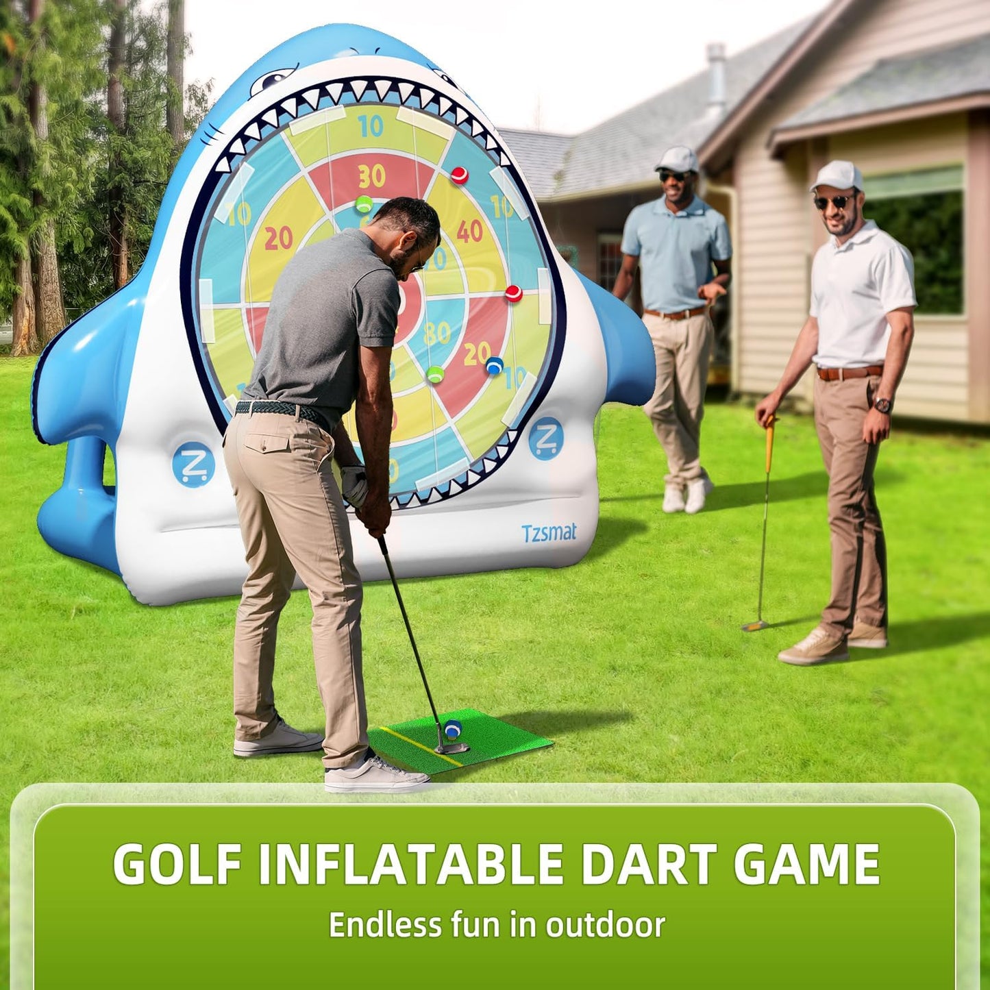 Inflatable Golf Game Set, Outdoor & Beach Golf, Party Darts and Indoor Darts for Backyard, Camping & Outdoor Parties – Ultimate Sports & Recreation Gear for Family