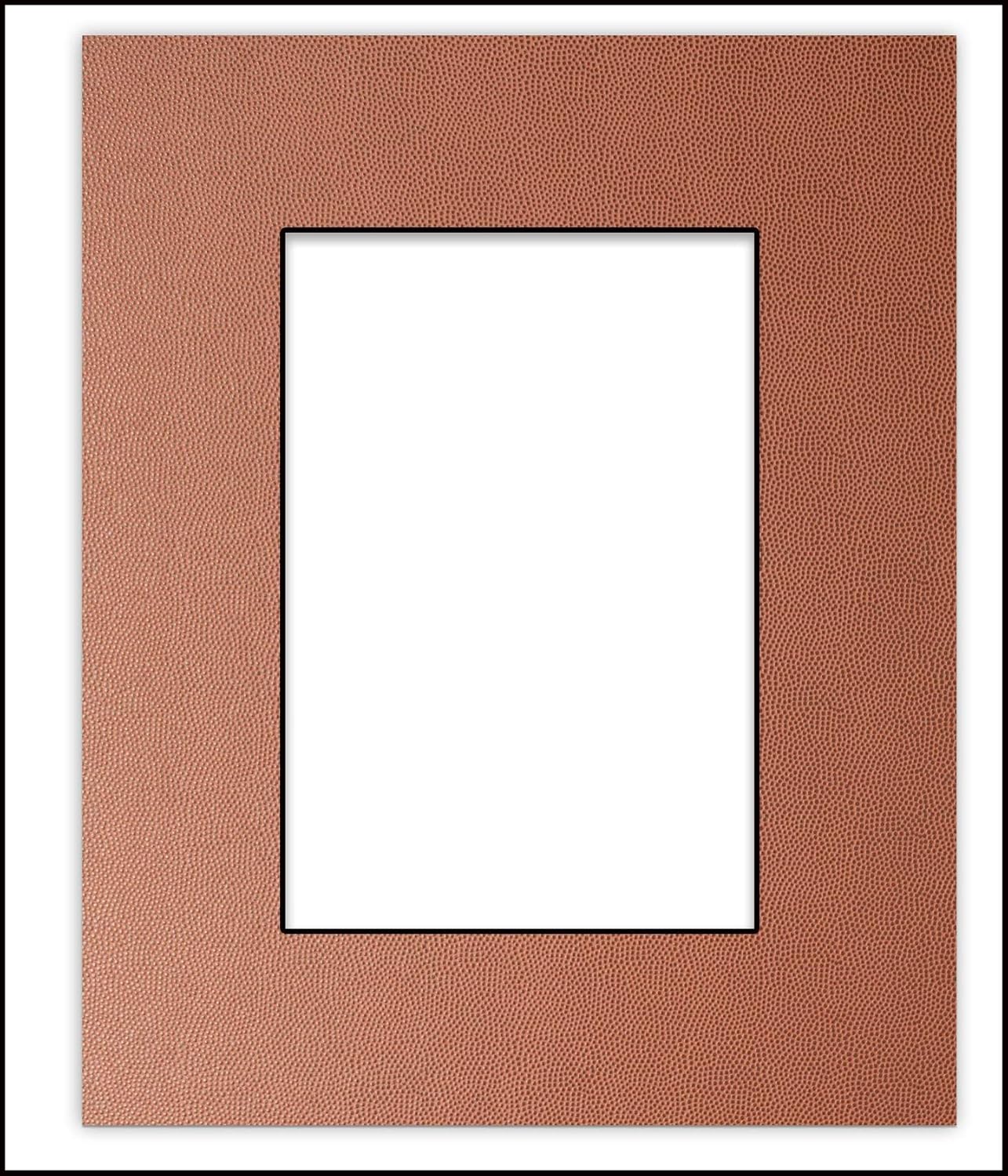 11x14 Mat Bevel Cut for 8.5x11 Photos - Acid Free Football Texture Precut Matboard - For Pictures, Photos, Framing - 4-ply Thickness
