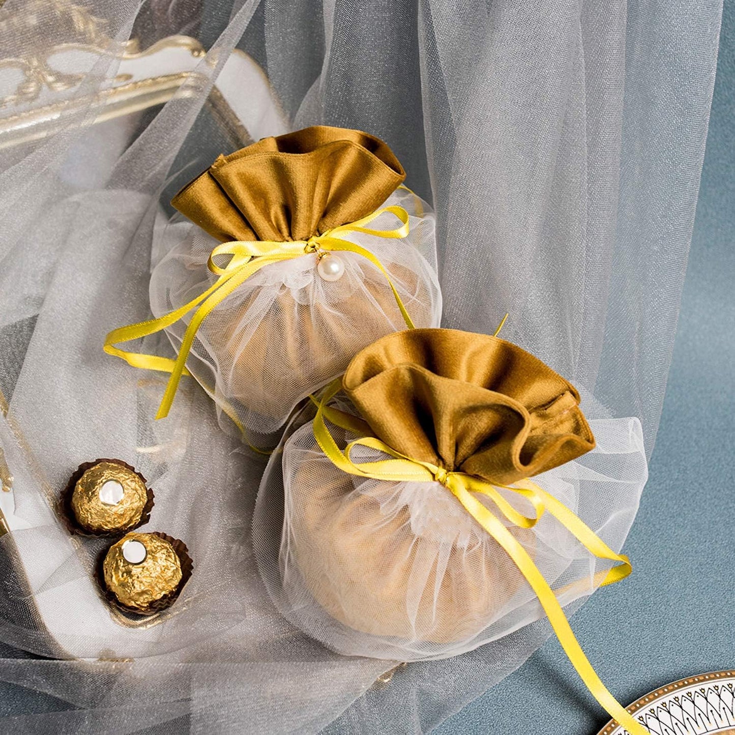 Humphrey's Craft 1/4 Inch Daffodil Yellow Double Faced Satin Ribbon - 50 Yards Variety of Color for Crafts Gift Wrapping Bows Bouquet Decoration Sewing Christmas Tree Wedding Invitations.