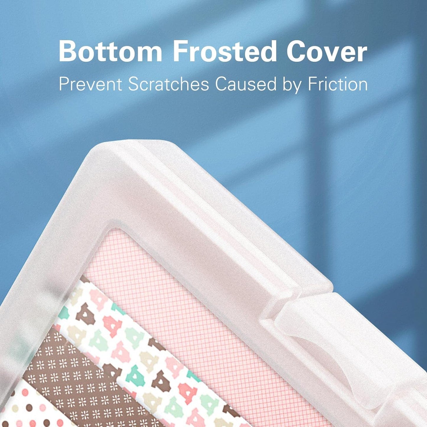 iBune 6 Pack 12x12 Paper Organizer, Scrapbook Paper Storage, Plastic Craft Organizers Storage, Art Supply Photo Sticker Storage Case, Inner Size 12.2 x 12.2 x 0.85 in