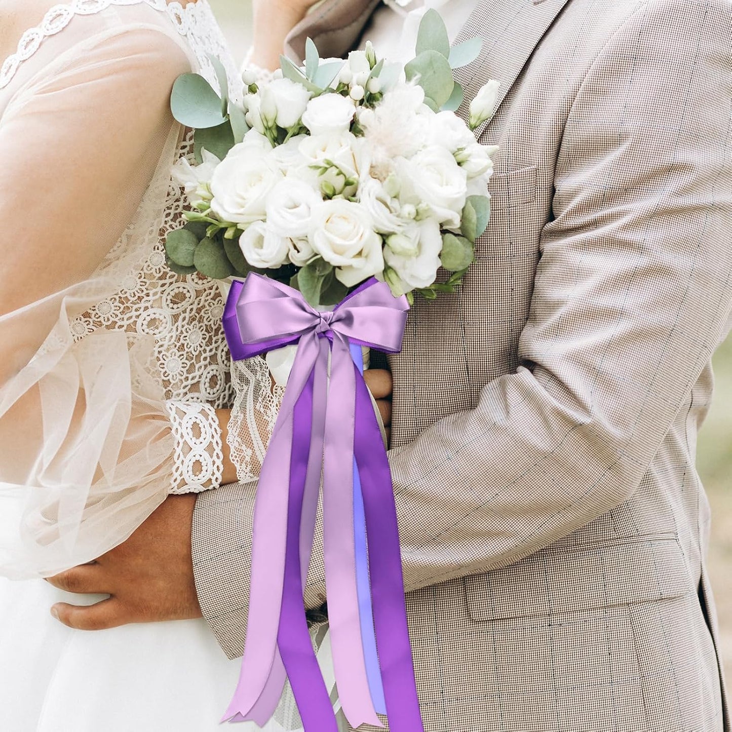 1 Inch Purple Satin Ribbons for Crafts, 6 Rolls Single-Faced Purple Assorted Ribbons for Gift Wrapping Flower Bouquet Wedding Invitations Bridal Shower Hair Bows Garland Party Decor