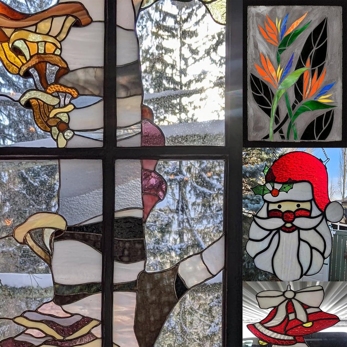 ILLUCKAI 12 Sheets Black + White +Pink Stained Glass Sheets, 4 x 6 inch Stained Glass Supplies Mosaic Glass Pieces Tiles for Mosaic Art Crafts