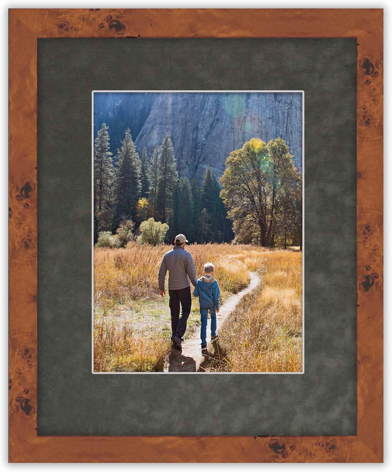 11x14 Mat Bevel Cut for 8.5x11 Photos - Acid Free Dark Grey Suede Precut Matboard With Backing Board and Crystal Clear, Self Seal Photo Mat Bag - For Pictures, Photos, Framing - 4-ply Thickness