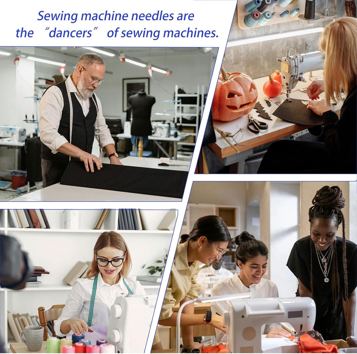 100PCS Sewing Machine Needles, Universal Sewing Machine Needle for Singer, Brother, Janome, Varmax, Needles for Sewing Machine with Sizes HAX1 65/9, 75/11, 90/14, 100/16, 110/18