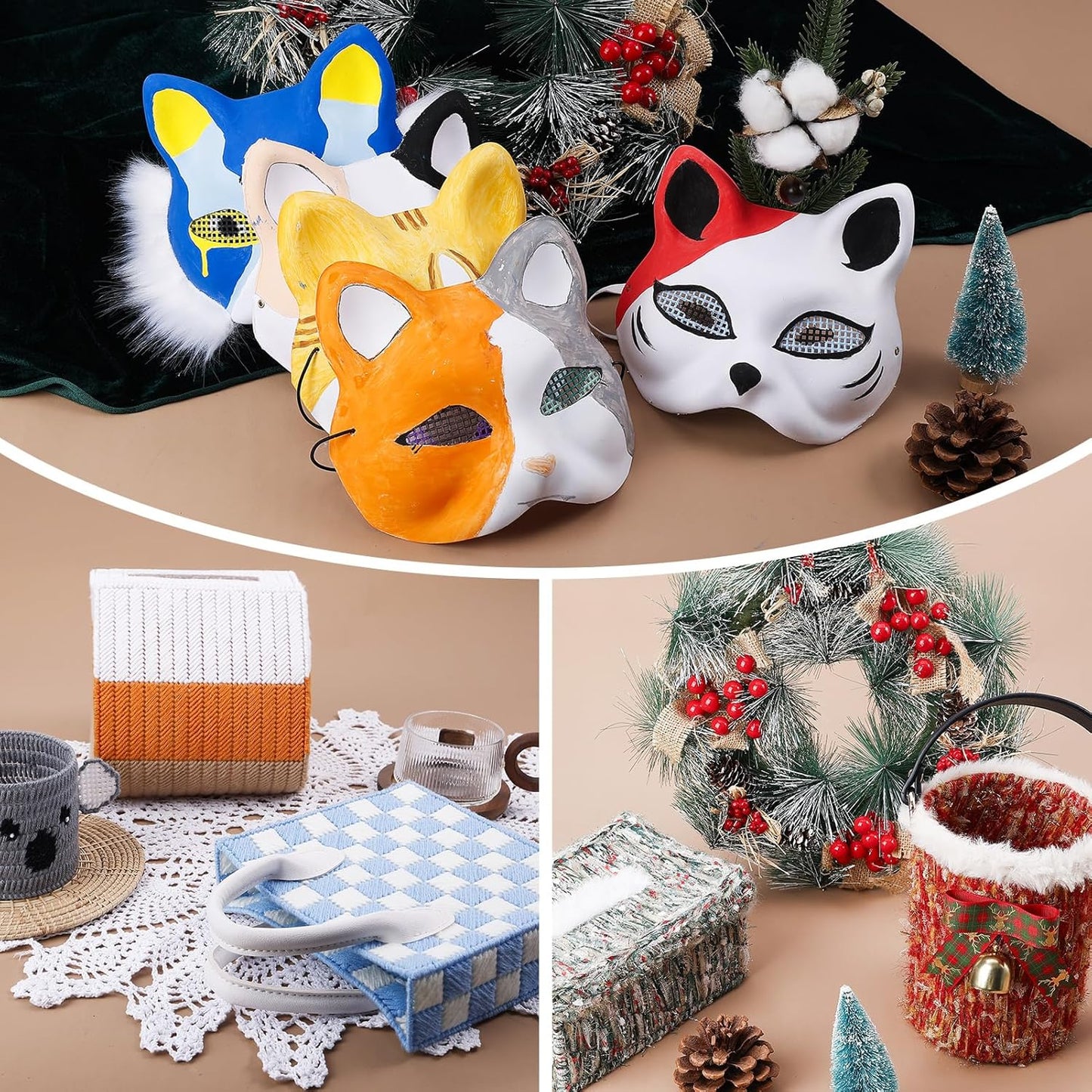 Caydo 20 Pieces 7 Count Plastic Mesh Canvas Sheets, Eye Mesh for Therian Mask, Acrylic Yarn Crafting, Knit Crochet Projects and Make Aquarium Dividers (10.5 X 13.5 Inch)