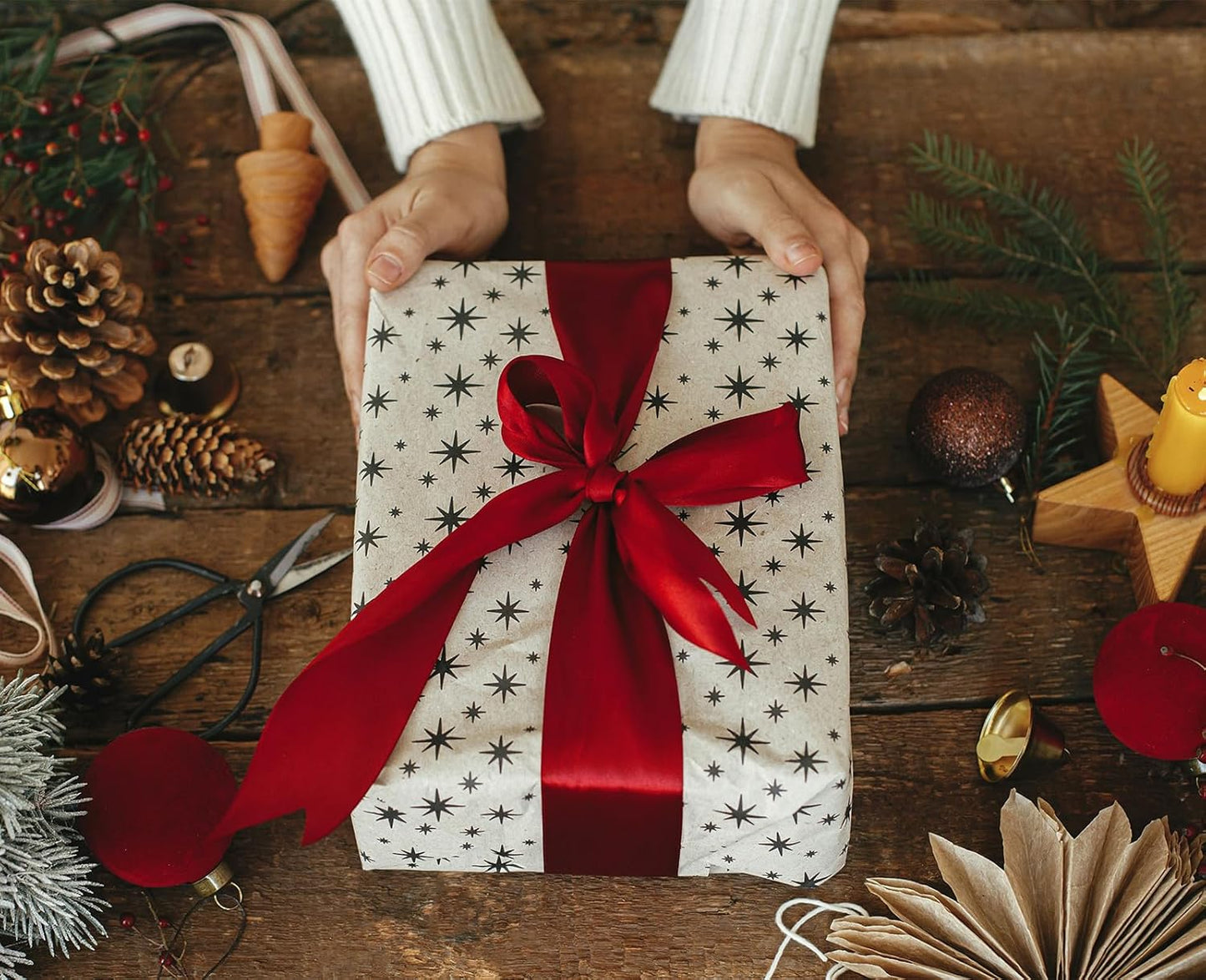 1-1/2" x 100 Yards Burgundy Polyester Satin Ribbon Single Faced Fabric Ribbons for Eternal Roses, Flower Bouquets, Gift Wrapping, Crafts, Bridal Shower, Wedding Decor