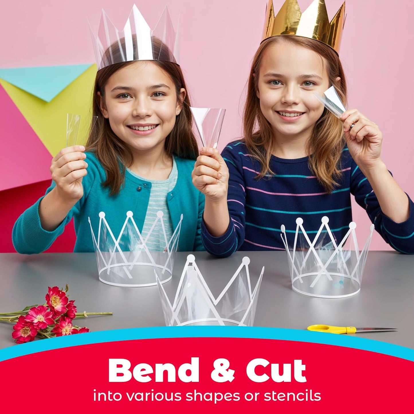 Hygloss 8.5" x 11" Acetate Paper - 7 Mil Clear Acetate Sheets for Crafts Projects, Classroom Stencil Sheets, Overhead Transparency Sheets for Projector, Clear Plastic Sheet (Not for Printers) 96 Pack