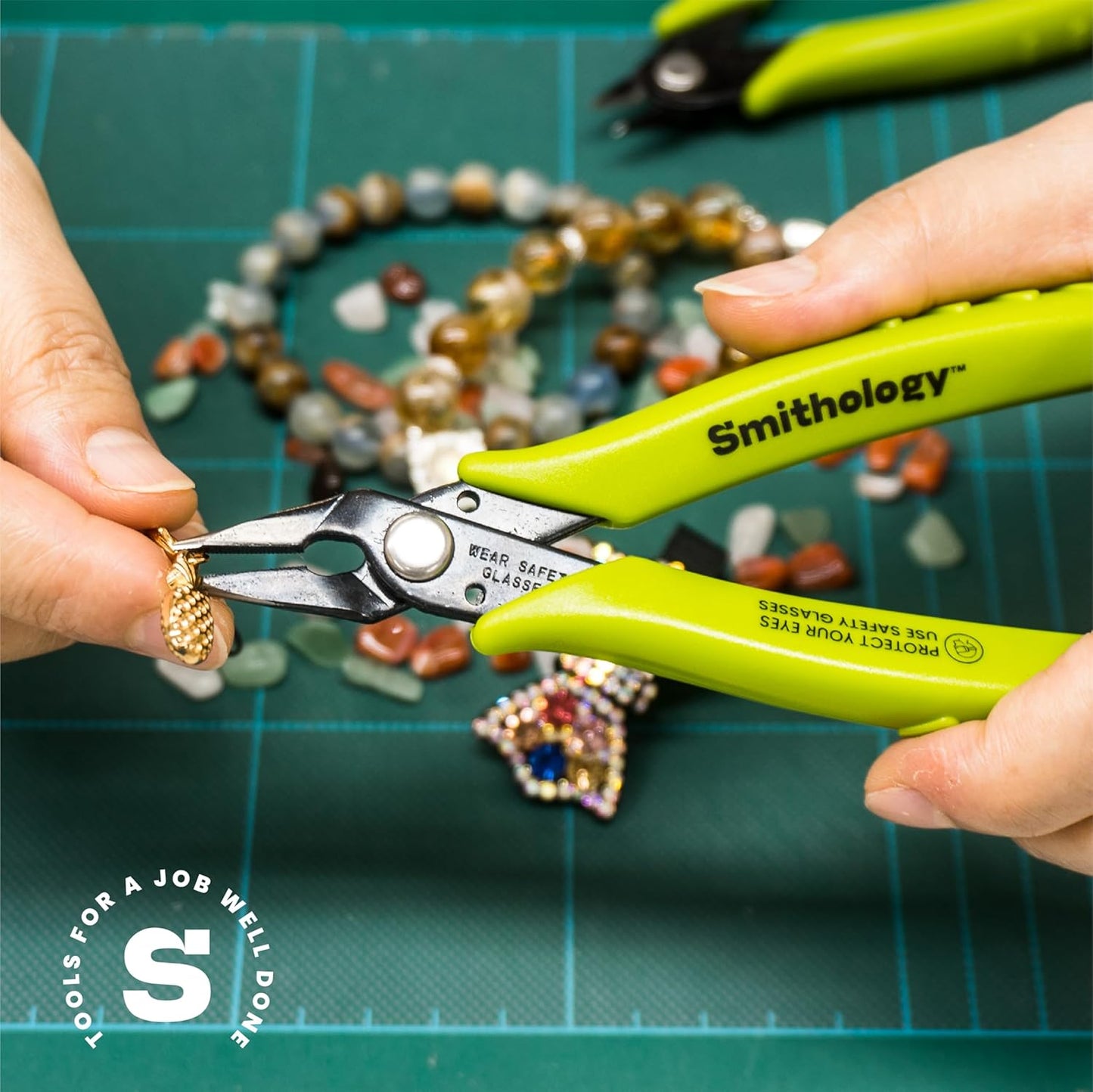 Smithology 5.3" Mini Needle Nose Pliers 3-Pack | Precision Long Nose Pliers with Serrated Jaws, Perfect for Jewelry Making, Electronics & Crafts