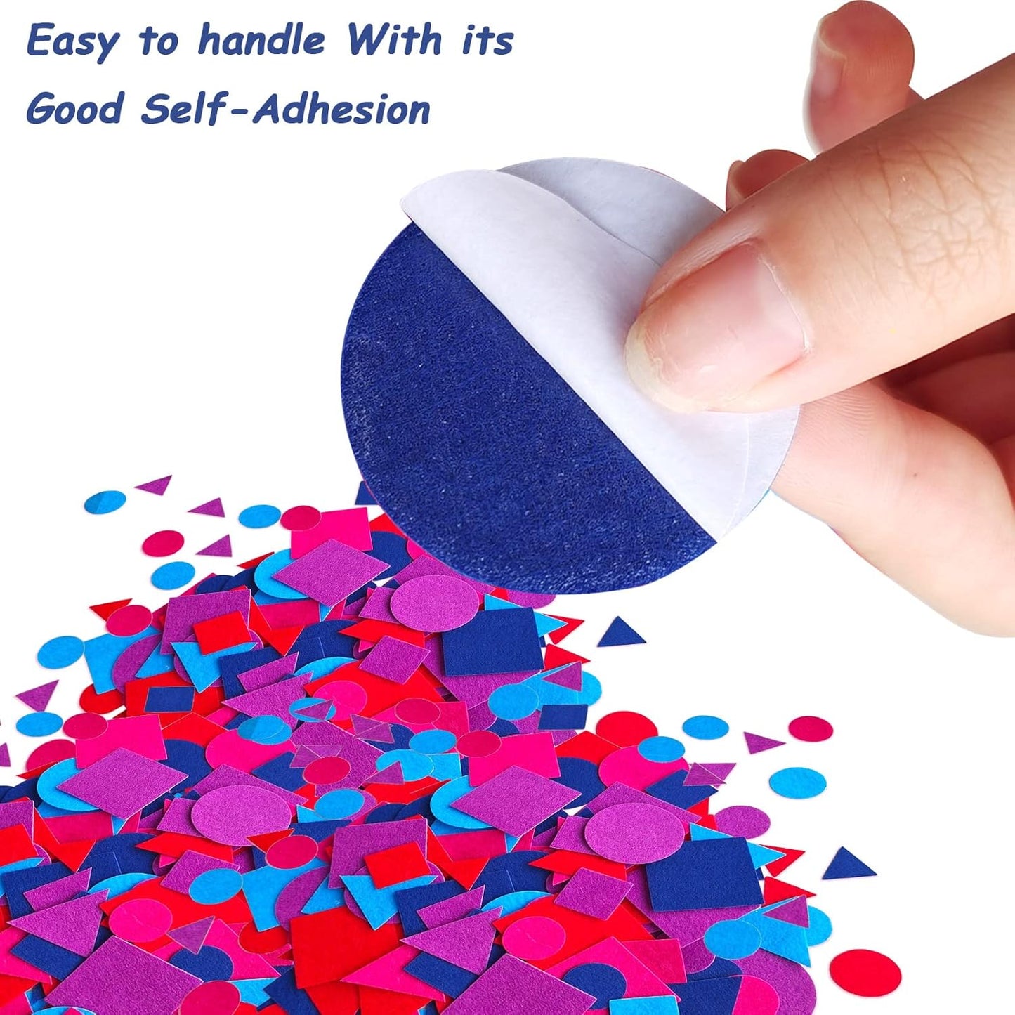 Jtnohx Geometric Stickers, Felt Stickers for Kids, Felt Geometric for Crafts, Craft Supplies for Scrapbooking 170pcs 1" to 2" Size