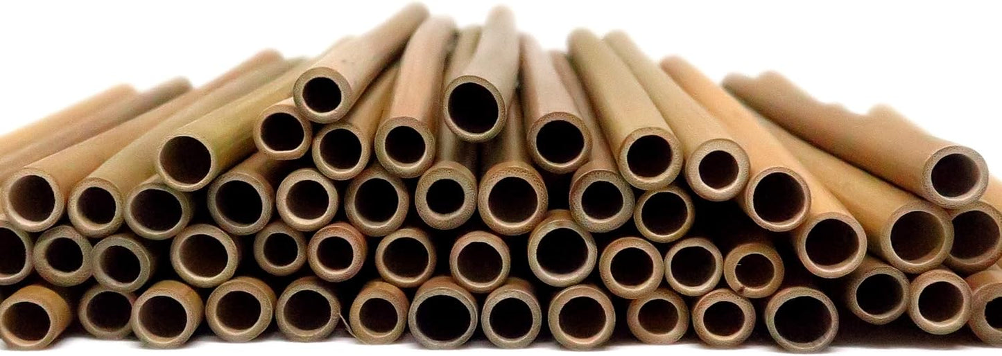 IA Crafts Bamboo Craft Sticks, 60 Natural Bamboo Sticks, 7.87' Long and 0.32"-0.40" in Diameter