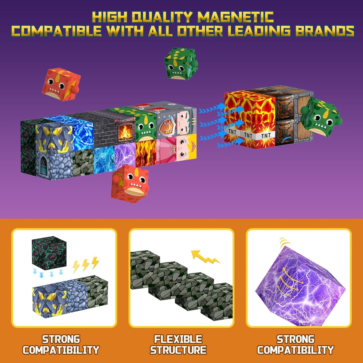 100PCS Magnetic Blocks - Build Magnet World Kids Building Toy, Magnetic Tiles Building Blocks Toddler STEM Montessori Toy Sensory Outdoor Toys for 3+ Year Old Boys&Girls, Christmas Birthday Gift