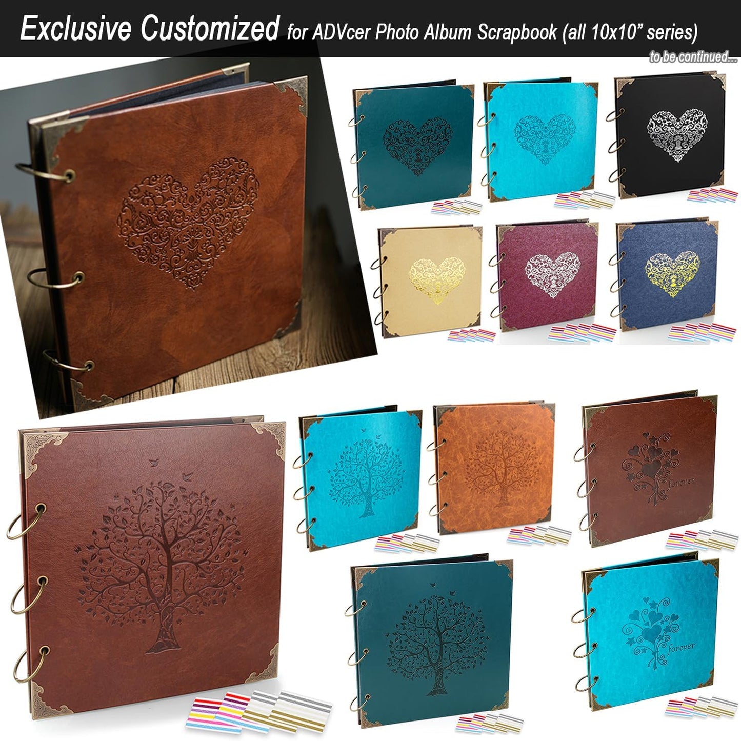 10 Sheets Double Sided Scrapbooking Refill Pages, 9.84x10.24" No Acid Thick Additional Craft Paper Cardboard for ALL ADVcer 10x10 inch Three-Ring Loose-Leaf Binder Photo Album Scrapbook (White)