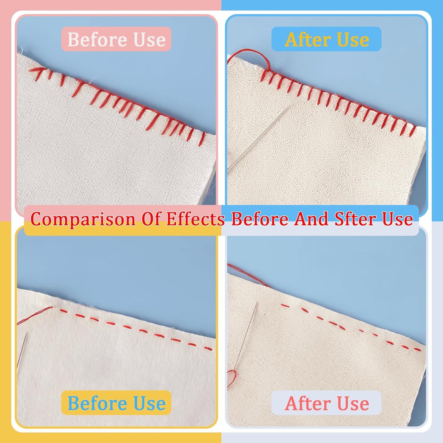 1 PCS 3mm Edge Lock Seam Guide, Mini Sewing Finger Ruler for Hand Sewing, DIY Sewing Kit Tool, Sewing Needle Gauge Measuring Guide, Blue