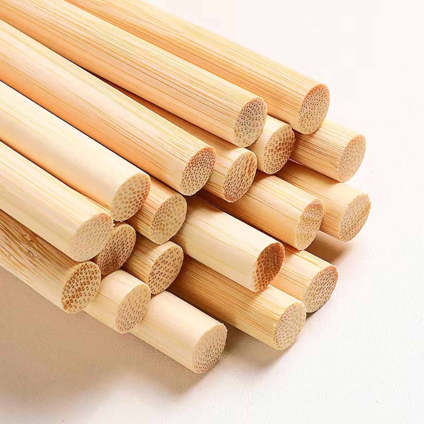 1/2 x 17.5 Inch 10 PCS Dowel Rods Wood Sticks Wooden Dowel Rods - Unfinished Bamboo Sticks - for Crafts and DIYers