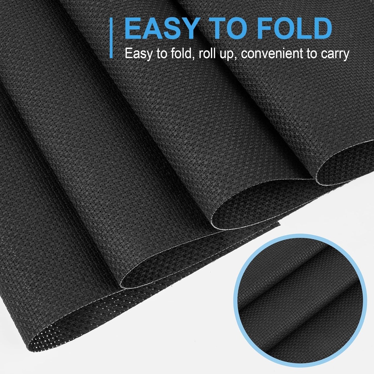 6 PCS Cross Stitch Aida Fabric 14 Count, 18 by 12 Inch, Classic Reserve Cross Stitch Aida Cloth for Home DIY Embroidery Decoration, Black