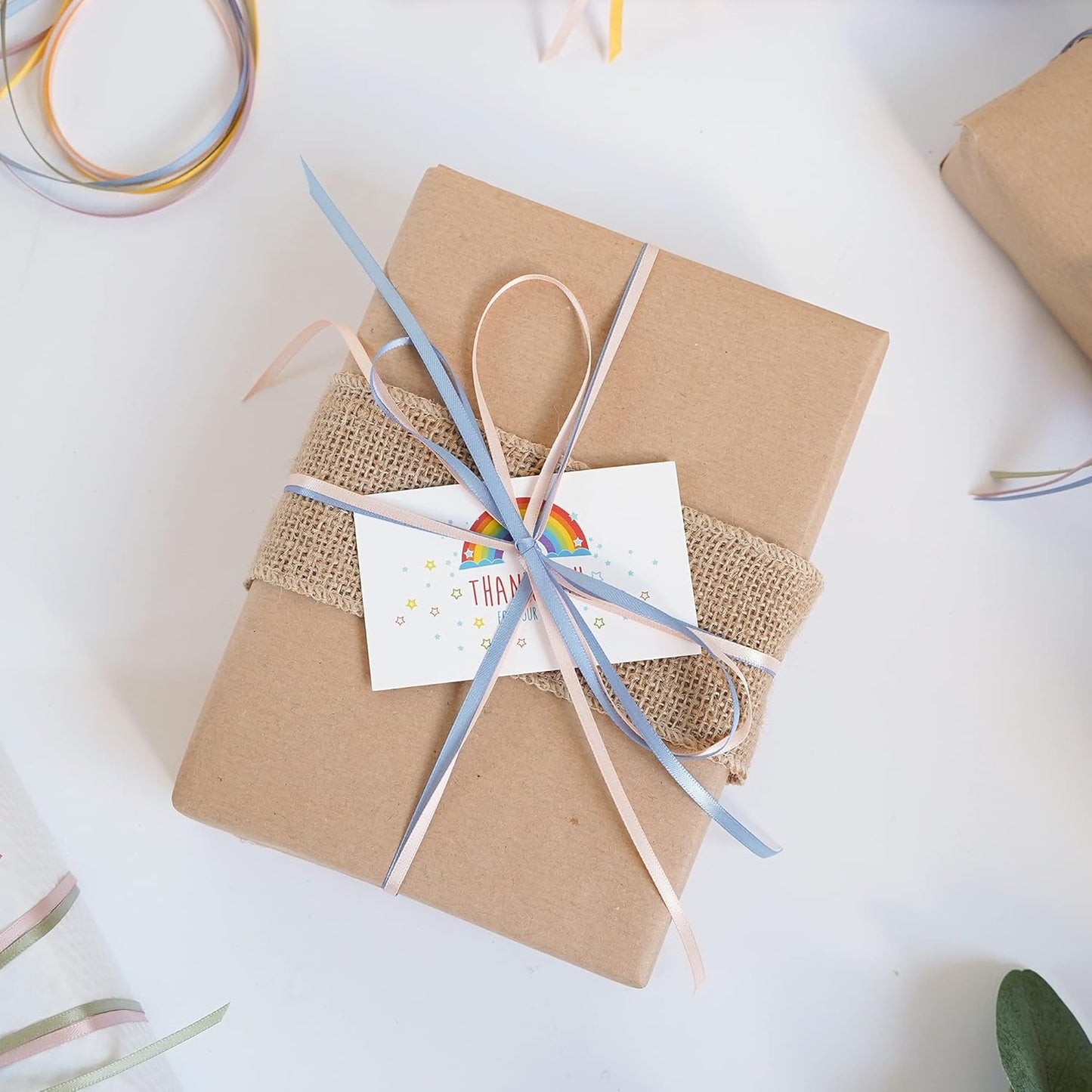 HUIHUANG Solid Color Satin Ribbon 1/8 inch x 100 Yards Roll Ribbon Double Faced for Crafts Gift Wrapping DIY Bows Invitation Card (Dusty Blue)