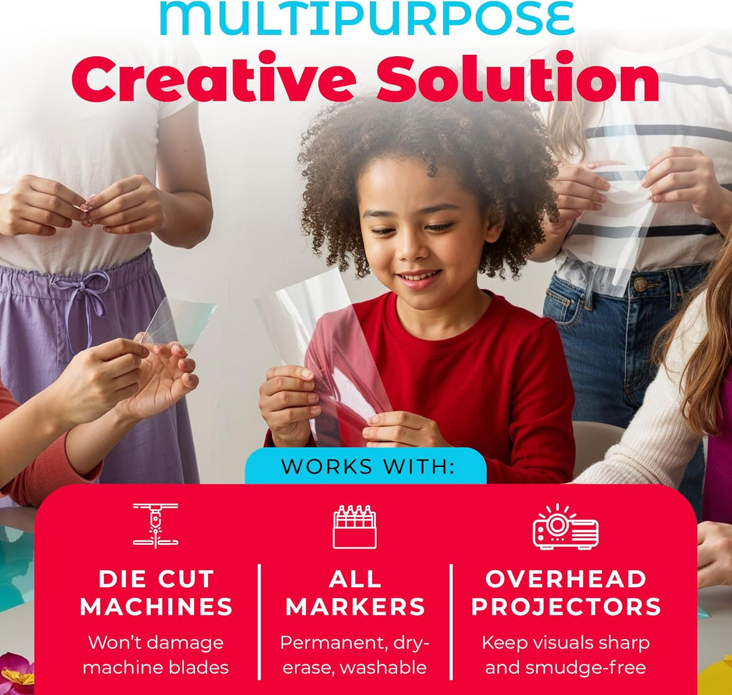 Hygloss 8.5" x 11" Acetate Paper - 7 Mil Clear Acetate Sheets for Crafts Projects, Classroom Stencil Sheets, Overhead Transparency Sheets for Projector, Clear Plastic Sheet (Not for Printers) 200 Pack